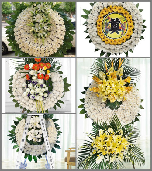四川成都彭州市葛仙山镇东虎村花圈速递