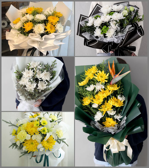 四川成都彭州市葛仙山镇东虎村白事花束代送